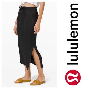 Lululemon Glide Away Slip Skirt In Black